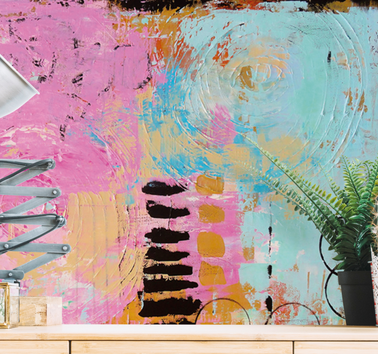 Abstract wall mural abstract colorful swirls - TenStickers