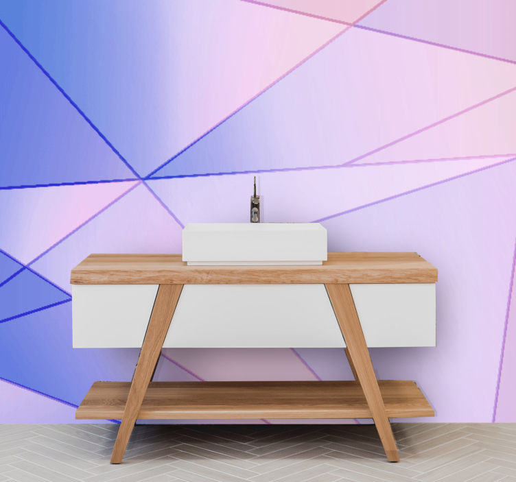 Abstract wall mural geometric color play - TenStickers