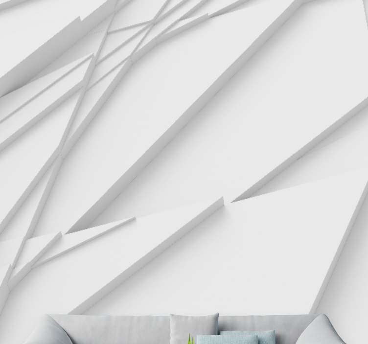 Abstract wall mural geometric layered designs - TenStickers