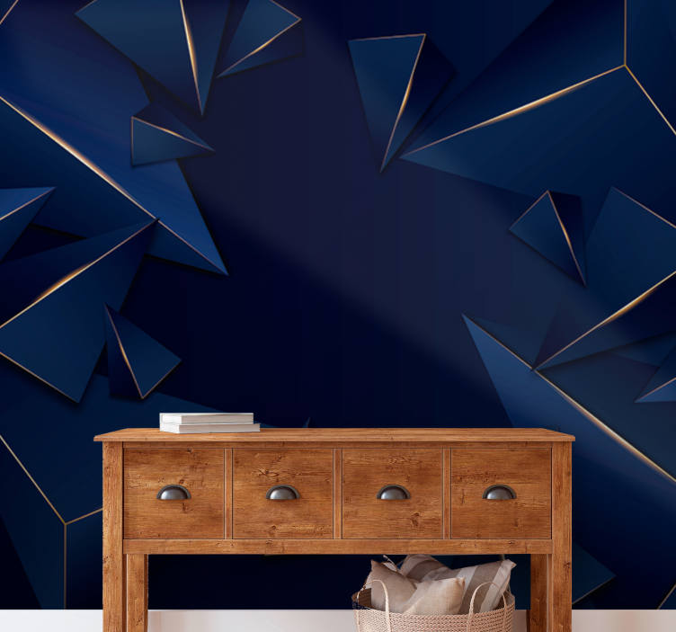 Abstract wall mural geometric shard design - TenStickers