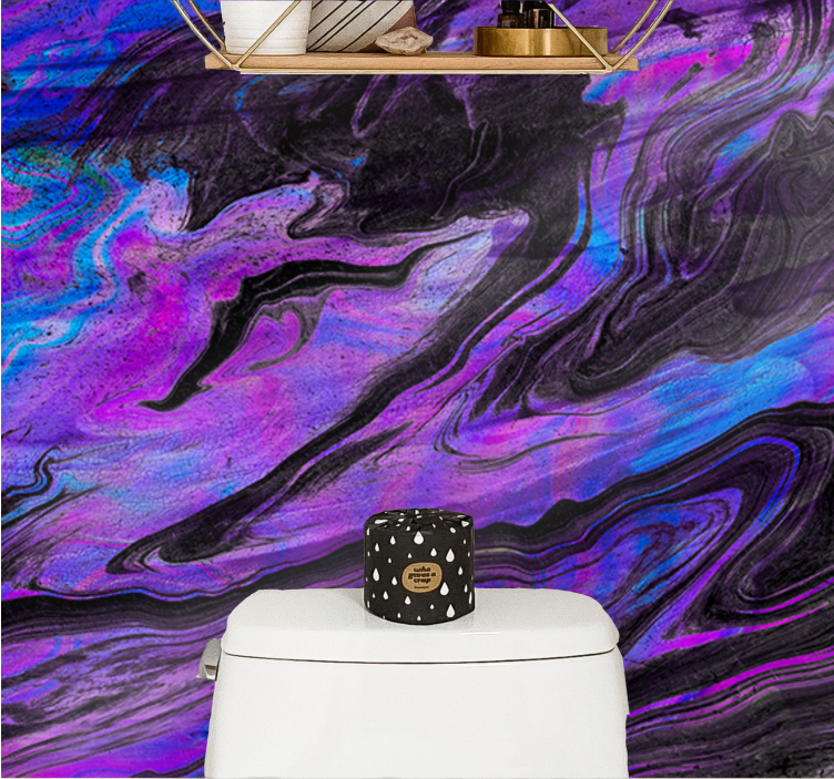 Abstract wall mural swirling purple designs - TenStickers