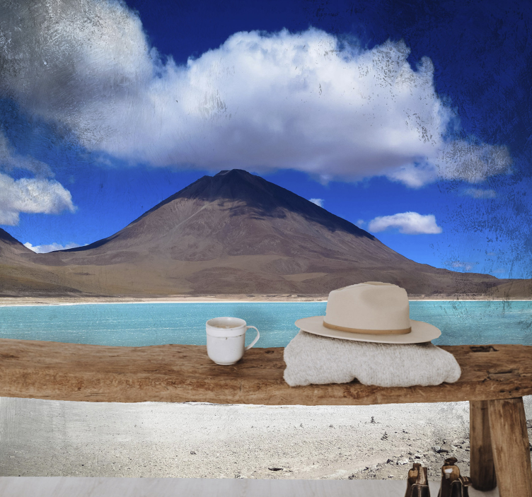 Alpine Lake Perspective landscape wall mural - TenStickers