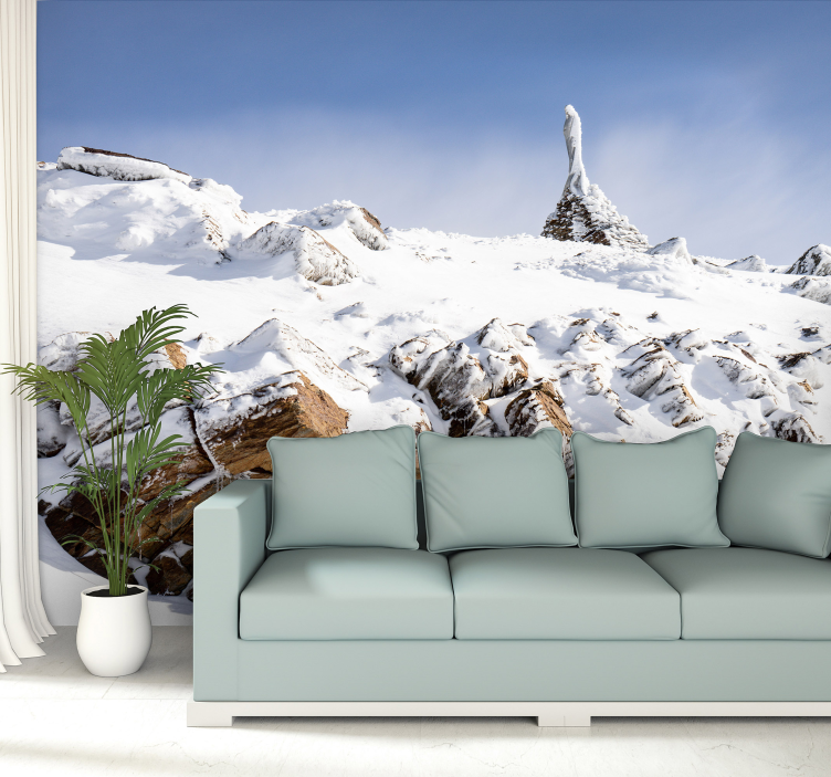 Alpine Summit View wall mural mountain - TenStickers