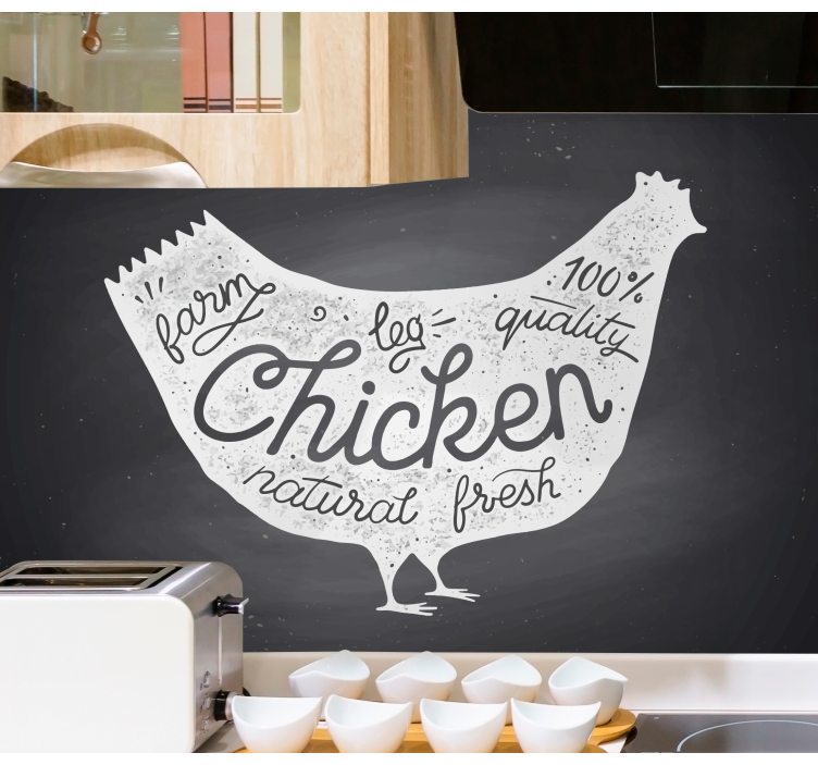 Animals wall mural farm fresh chicken design - TenStickers