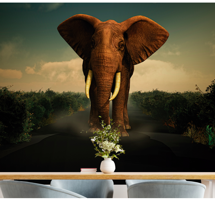 Animals wall mural majestic elephant - TenStickers