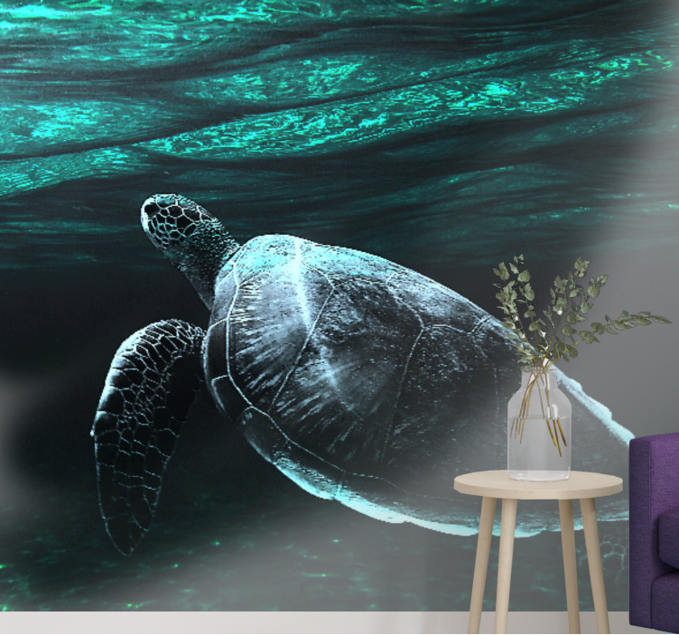 Animals wall mural majestic sea turtle - TenStickers