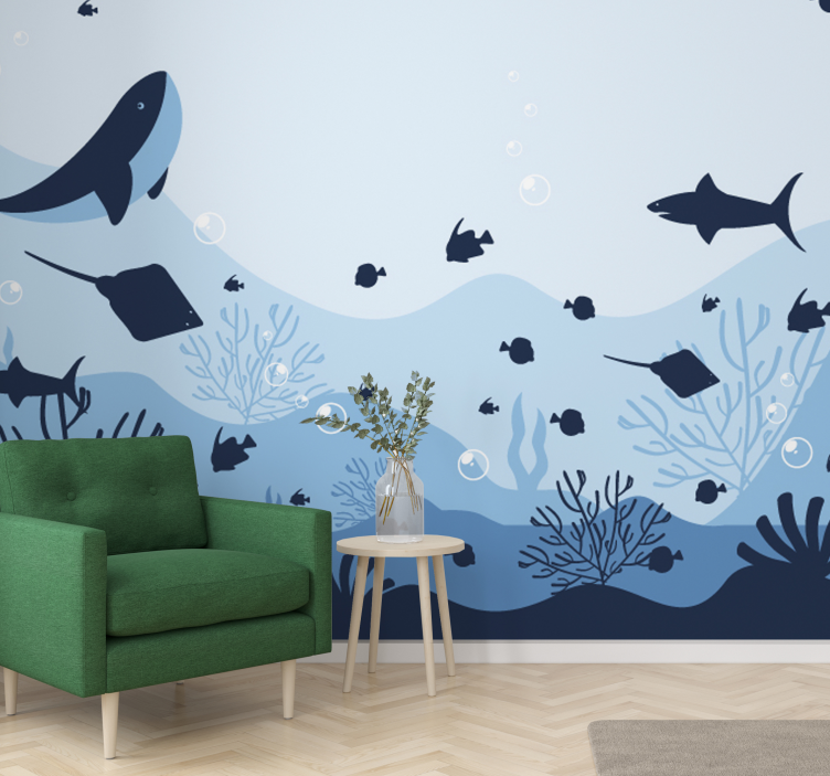 Animals wall mural oceanic life - TenStickers