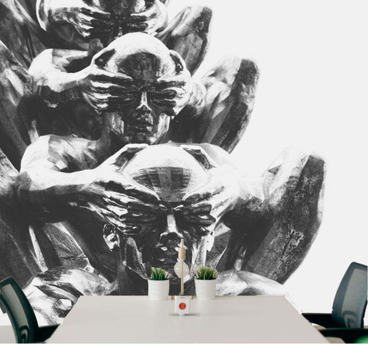Art wall mural abstract human figures - TenStickers