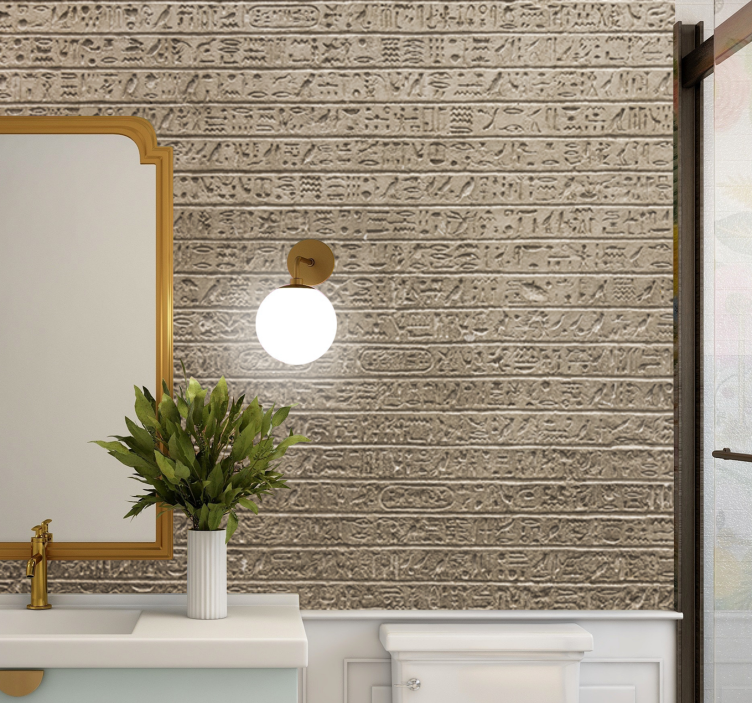 Art wall mural ancient script design - TenStickers