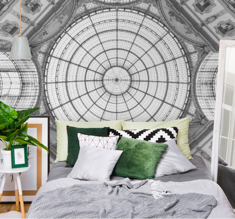 Art wall mural inspired by architectural glass dome - TenStickers