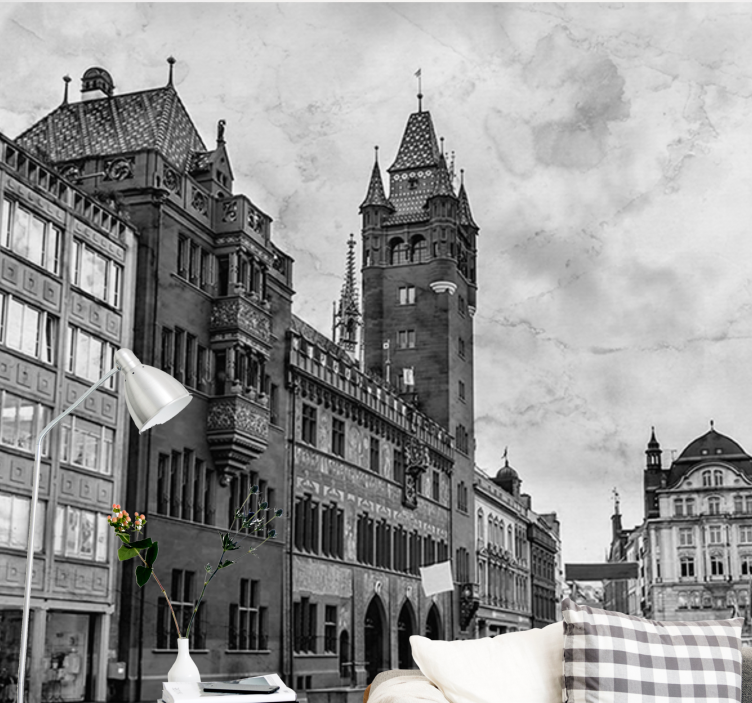 Berlin wall mural historic tower architecture - TenStickers