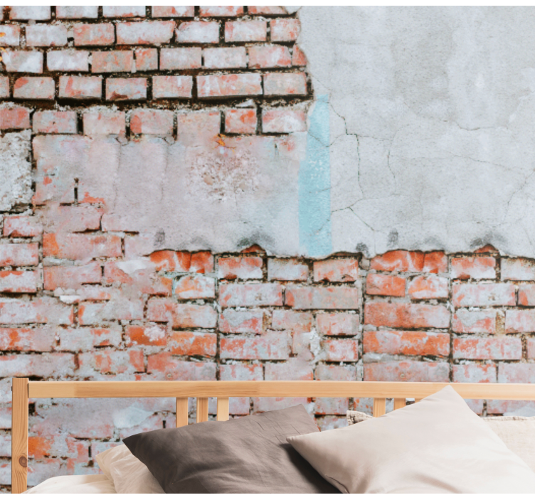 Brick mural wallpaper exposed brick effect - TenStickers