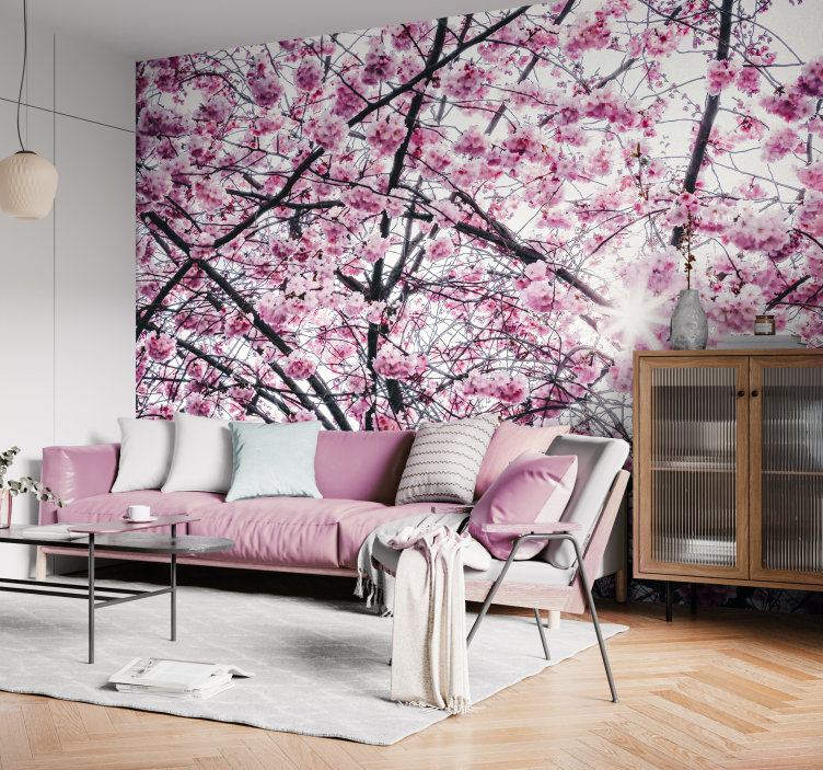 cherry blossom tree mural - TenStickers