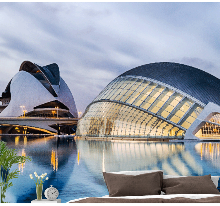 City of Arts landscape wall mural - TenStickers