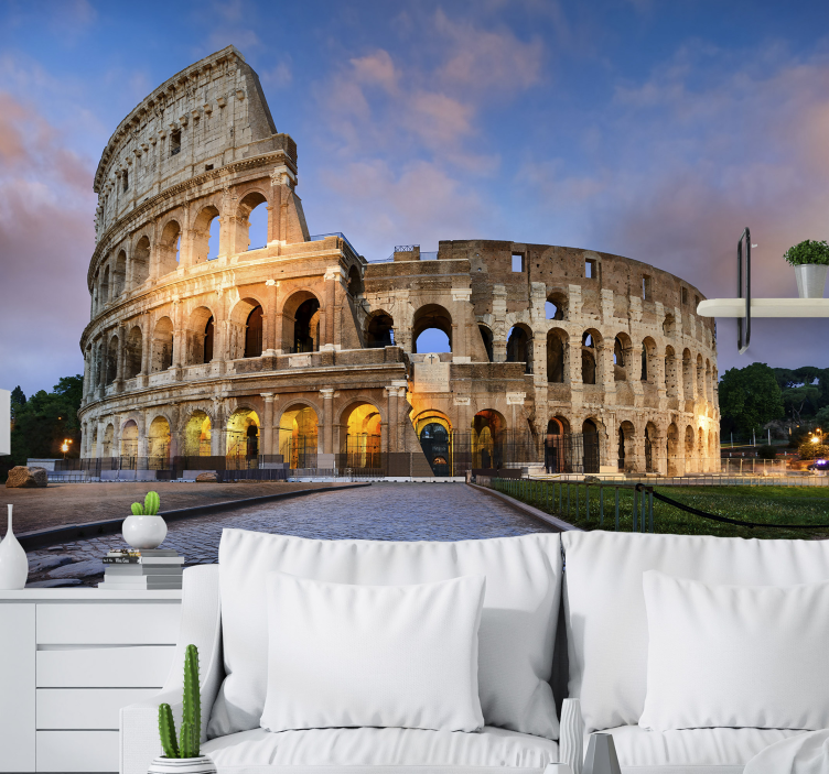 City wall mural colosseum of rome - TenStickers