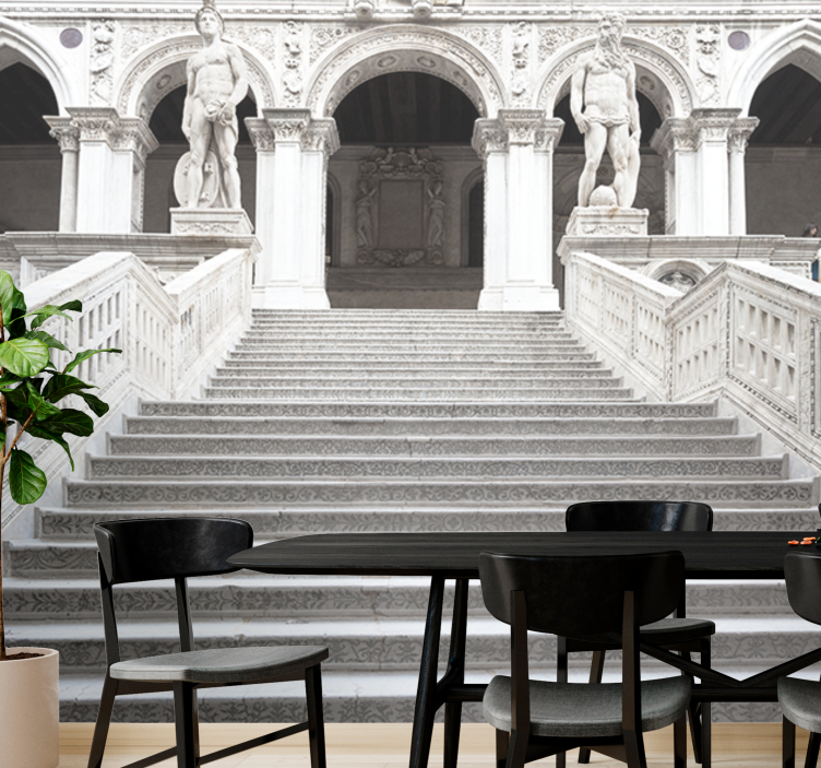 Classic art wall mural majestic stone steps - TenStickers