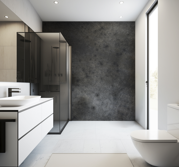 Dark Steel = Acier Noir Bathroom Murals - TenStickers