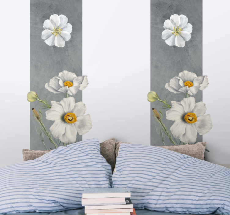 Elegant daisy design flower wall mural - TenStickers
