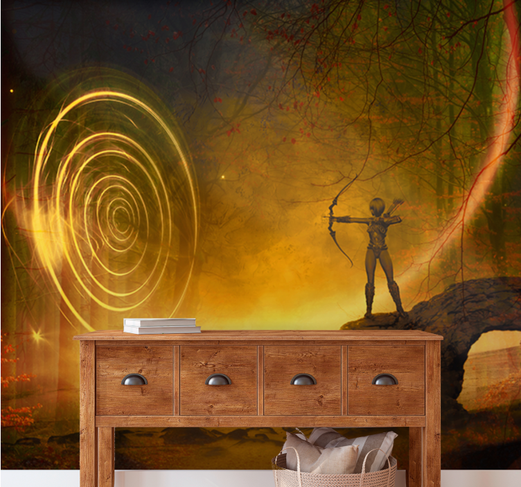 Enchanting Archer Portal wall mural fantasy - TenStickers
