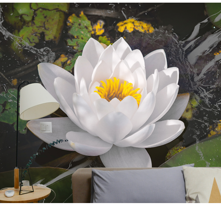 Flower wall mural lotus flower calmness - TenStickers