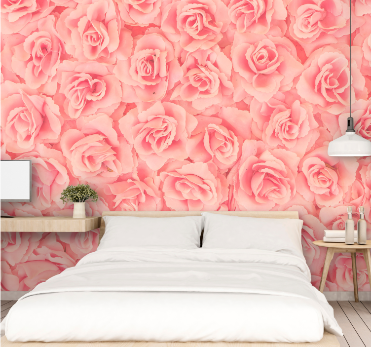 Flower wall mural roses in bloom - TenStickers