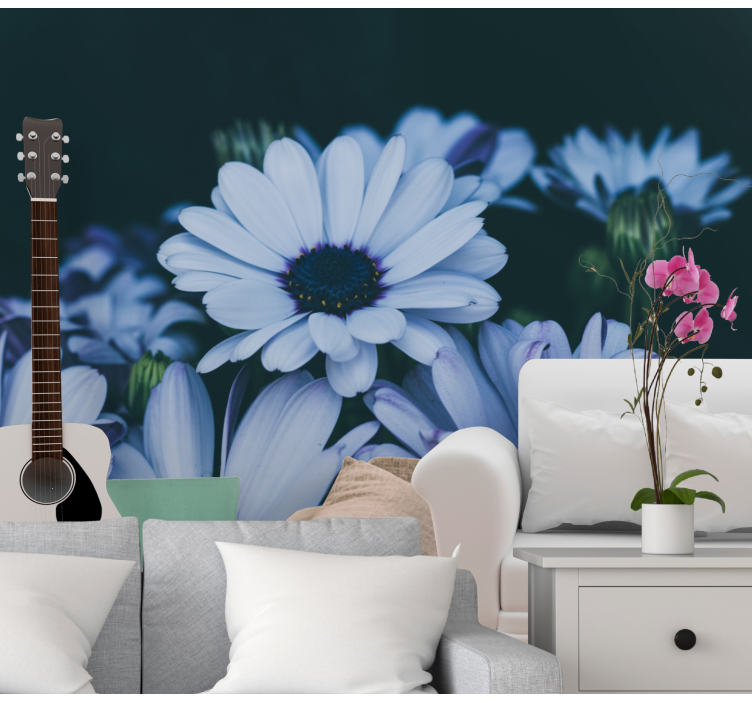 Flower wall mural serene floral arrangement - TenStickers