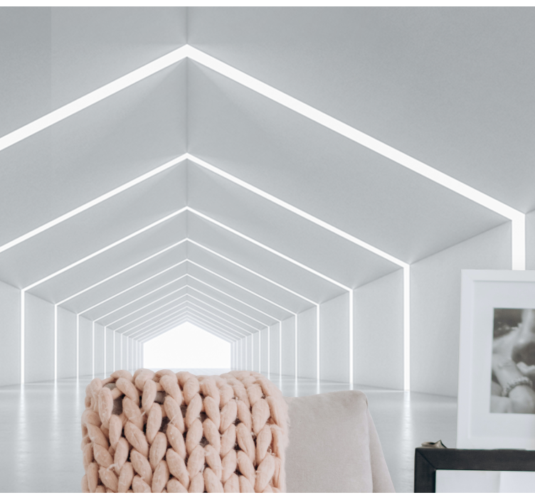 Geometric Light Structure wall mural modern - TenStickers