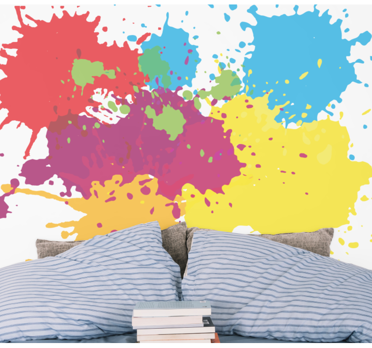 Graffiti wall mural colorful splash designs - TenStickers