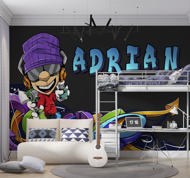 Graffiti wall mural cool cartoon character design - TenStickers
