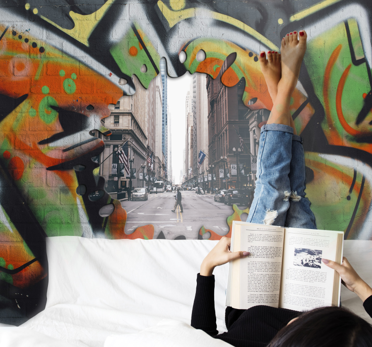 Graffiti wall mural urban street atmosphere - TenStickers