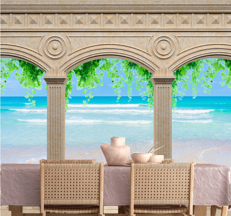 Landscape wall mural coastal arch perspective - TenStickers