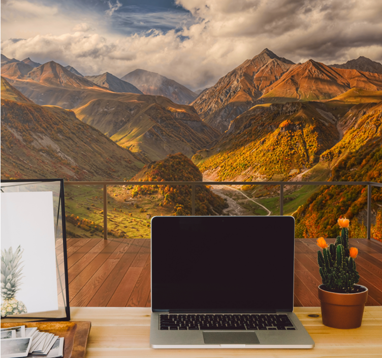 Landscape wall mural regal mountain view - TenStickers