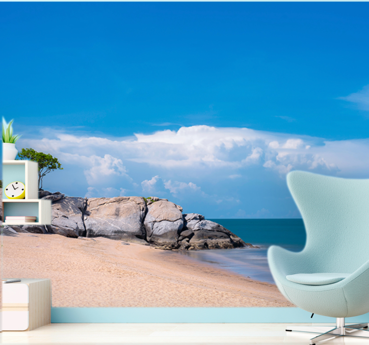 Landscape wall mural serene beach scene - TenStickers