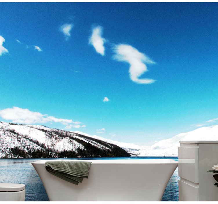 Landscape wall mural snow-capped peaks - TenStickers