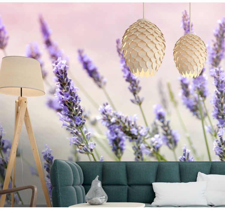 Lavender floral elegance flower wall mural - TenStickers