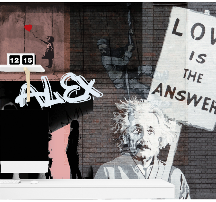 Love Is Answer graffiti wall mural - TenStickers