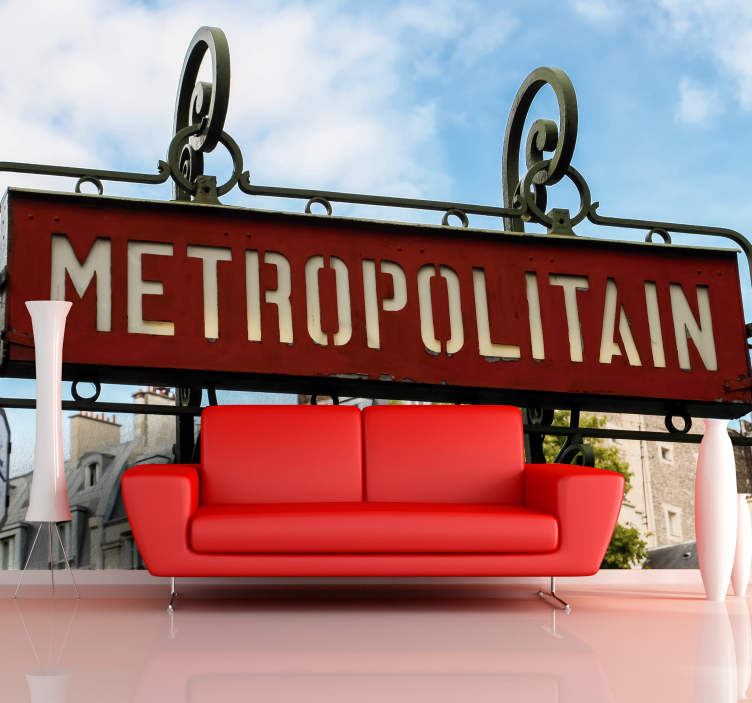 METROPOLITAIN Sign paris wall mural - TenStickers