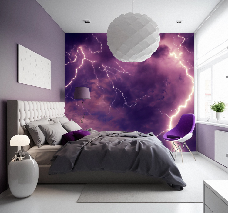 Nubes y relámpagos Sky Wall Mural - TenStickers