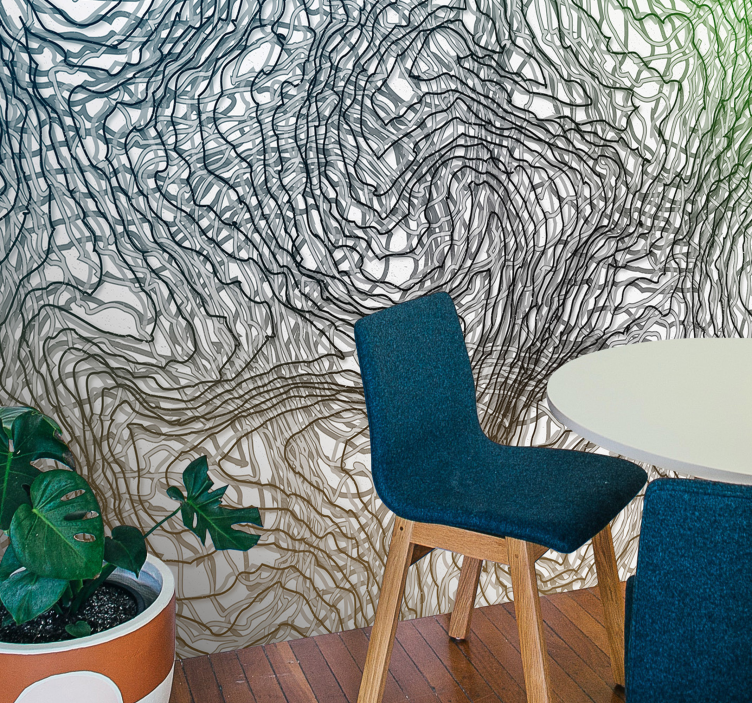 Organic Line Patterns texture wall mural - TenStickers