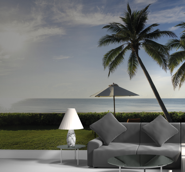 Palm Tree Paradise landscape wall mural - TenStickers