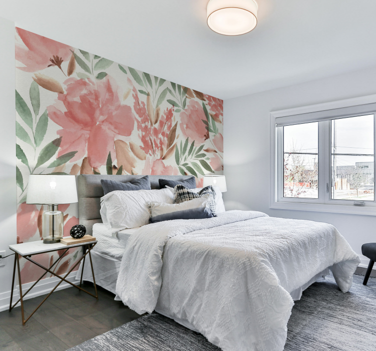 papier peint panoramique florale panoramic wall mural - TenStickers