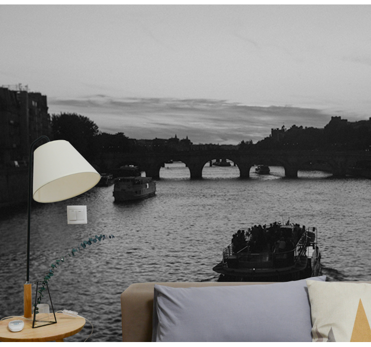 Paris River View city wall mural - TenStickers