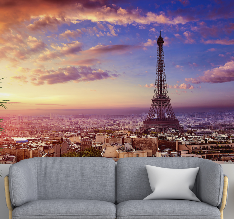 Parisian Skyline paris wall mural - TenStickers
