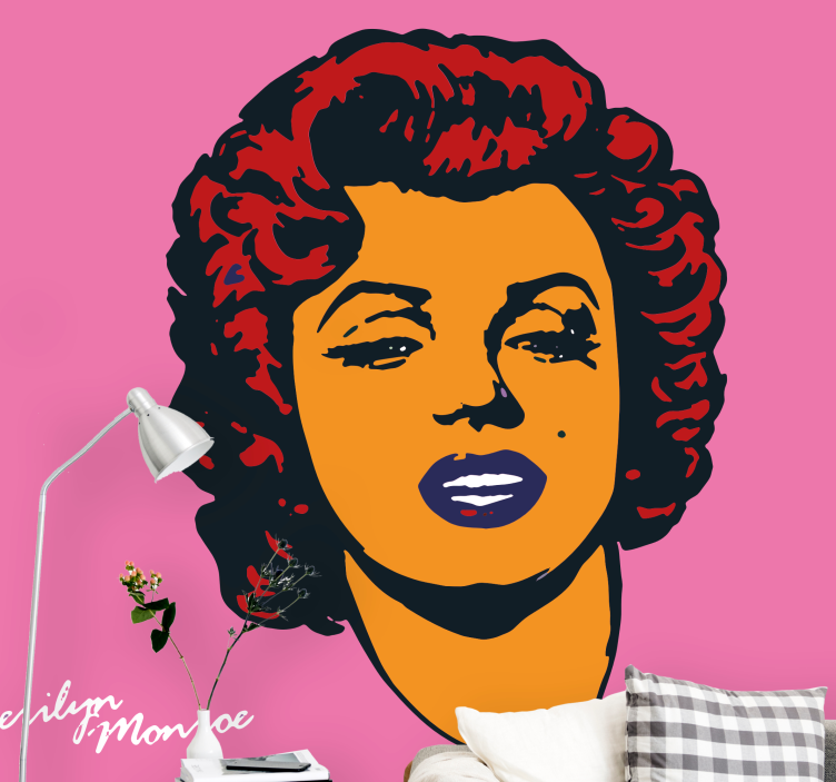 People wall mural marilyn monroe portrait - TenStickers