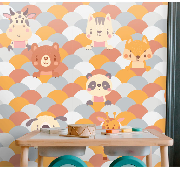 Pop up animals for kids wall Murals - TenStickers