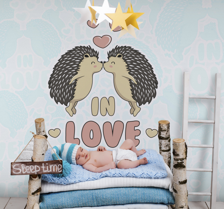 Porcupine in love Wall Murals for Bedrooms - TenStickers