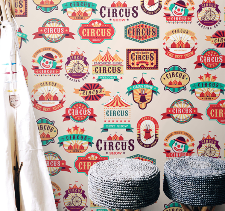 Quote wall mural circus-themed decoration - TenStickers