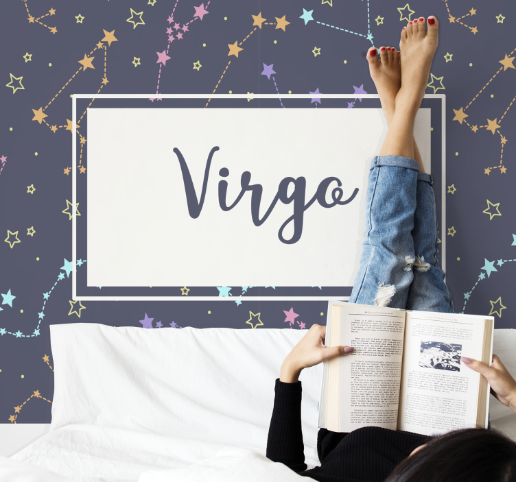 Quote wall mural virgo celestial design - TenStickers