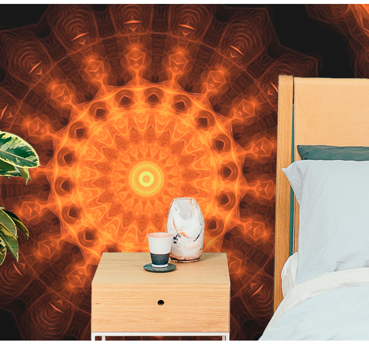 Radiant Circular Pattern mandala wall mural - TenStickers