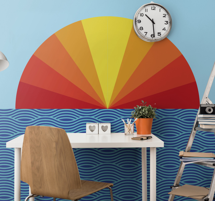 Radiant Horizon Design landscape wall mural - TenStickers